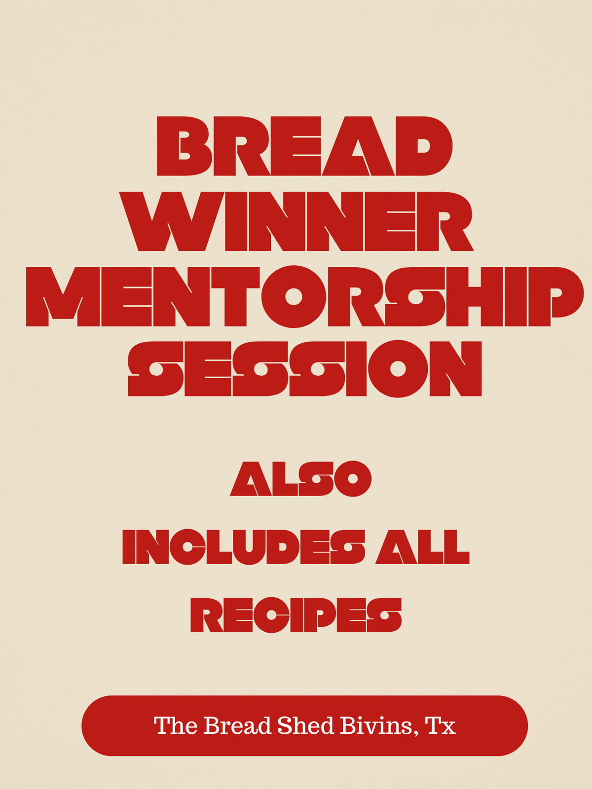 Bread Winner Mentorship + All Recipes on the Website Included (All PDF Downloads - No 1 on 1 calls or meetings included)