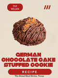 German Chocolate Cake Stuffed Cookie (Does not include cake filling recipe. See German Chocolate Cake Recipe)